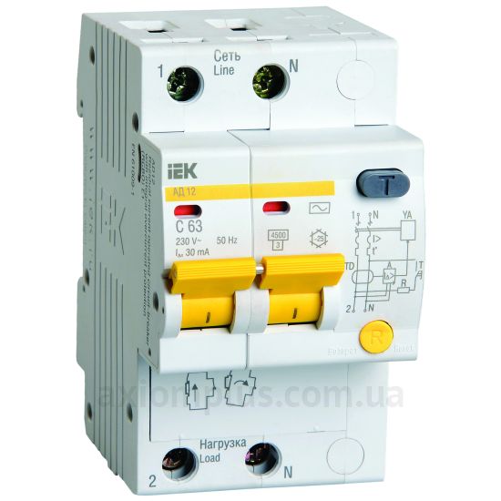 Фото IEK АД12 2Р 16А 30мА