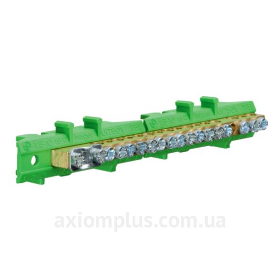 Шина (PE) Hager KM17E 60А (17 контактов) (зеленый цвет) фото