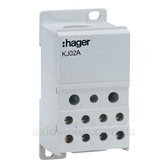 KJ02A Hager белого цвета (на 11 контактов) (сечение до 95мм²) , I<sub>n</sub>=250А