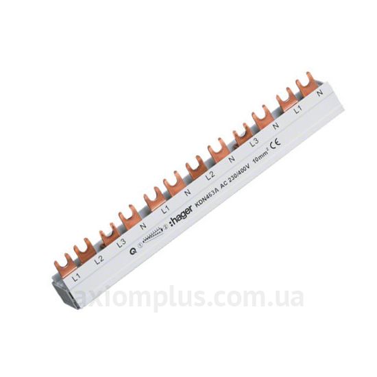 Шина Hager KDN463A FORK 4P 63А (12 контактов) (белый цвет) фото