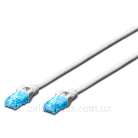 Digitus (DK-1512-030/WH) - RJ-45 UTP cat.5e PVC 3м белый патч корд - фото