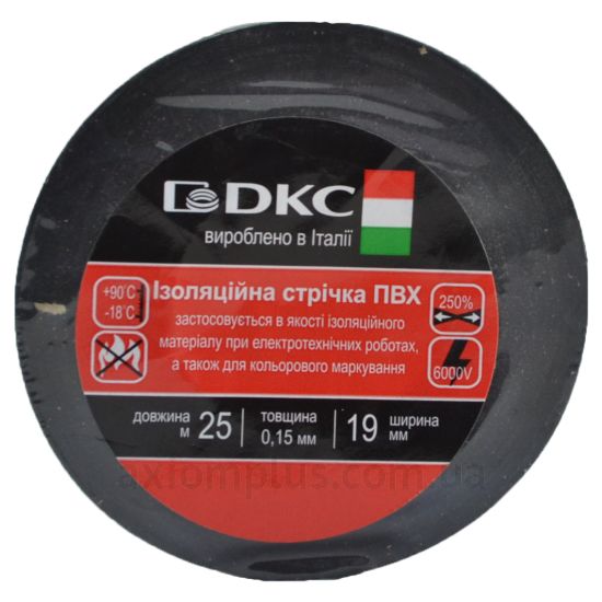 Изолента черного цвета DKC 0,15x19мм (2NI16N)