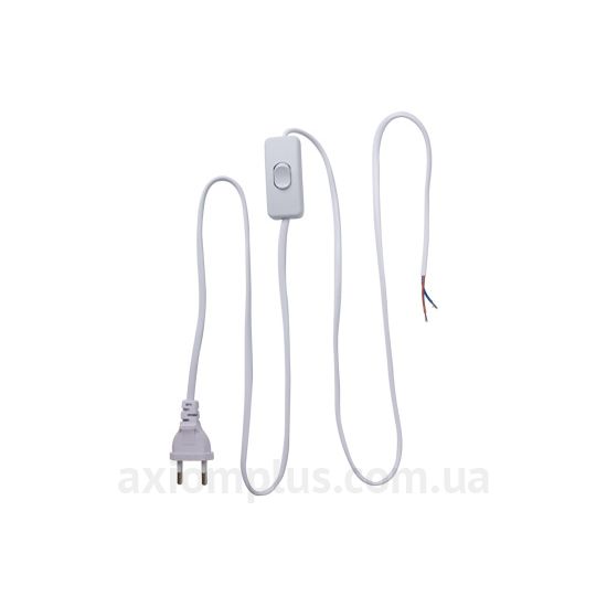 Вилка E.Next e.wire. switch / plug. white (l020003) зображення