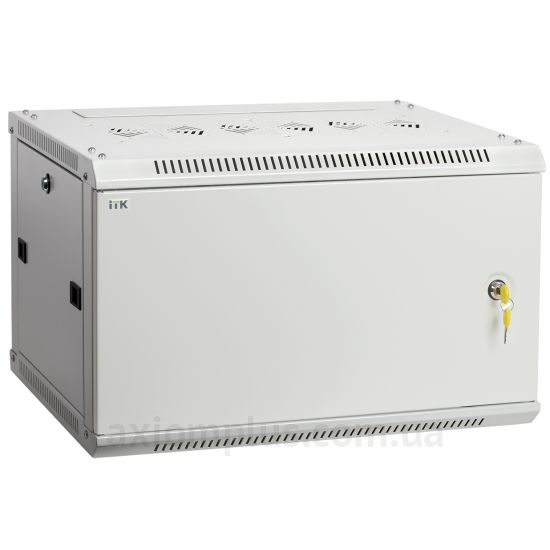 Серый серверный шкаф ITK LINEA W 6U фото LWR3-06U64-MF