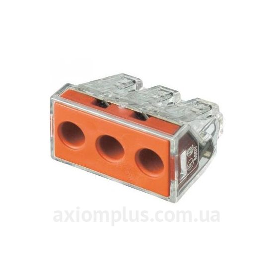 773-173 Wago оранжевого кольору (на 3 контакта) (S <sub>кабелю</sub> до 6мм²) , I<sub>n</sub>=41А