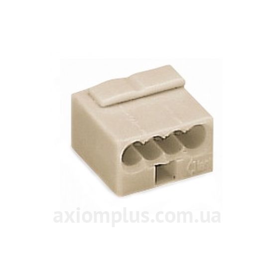 243-304 Wago світло сірого кольору (на 4 контакта) (перетин до 0,75мм²) , I<sub>n</sub>=6А