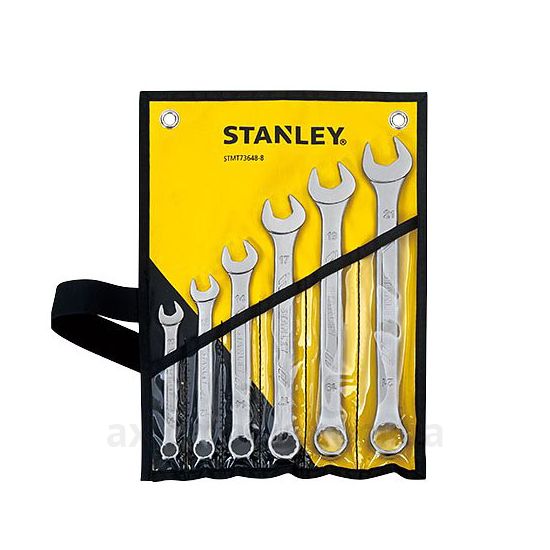 Фото набора комбинированных ключей Stanley STMT73648-8 желтого цвета