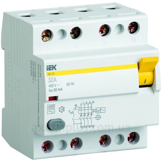 Зображення IEK ВД1-63 4Р 25А 30мА (тип АС)