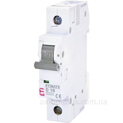 Электроавтомат ETI ETIMAT 6 1p D 16A (6kA) (2161516) в интернет ...