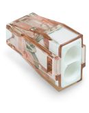 Клемма для распределительных коробок, на 2 провода, 773-602 белая, WAGO 