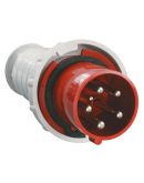 Трехфазная вилка IEK ССИ-035 (3Р+PЕ+N) 63А 380V IP54