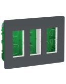 Встановлювальна коробка Schneider Electric NU173454 Unica System+ 3х2 (антрацит)