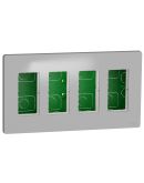 Встановлювальна коробка Schneider Electric NU174430 Unica System+ 4х2 (алюміній)