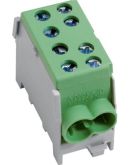 Модульный вводный клеммник Hager KH35E 1P 2x35²/2x25² 63А (зеленый)