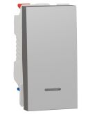 Одноклавишный переключатель Schneider Electric NU310330S с нейтралью 10А 1М (алюминий)