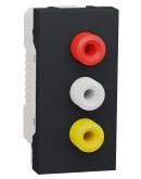 Аудиорозетка 3 RCA Schneider Electric NU343154 1М (антрацит)
