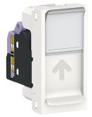Одинарная компьютерная розетка Schneider Electric NU341618 RJ45 cat.6 STP с полем для надписи 1М (белая)