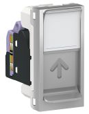 Одинарная компьютерная розетка Schneider Electric NU341630 RJ45 cat.6 STP с полем для надписи 1М (алюминий)