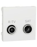Одинарная розетка Schneider Electric NU345418 R-TV SAT 2М (белая)