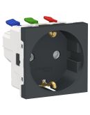 Розетка Schneider Electric NU305754 (зажимной контакт) 16А (антрацит)