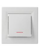 Кнопочный выключатель выключателя Schneider Electric Asfora EPH1600321 с подсветкой (белая)