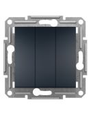 Трехклавишный выключатель Schneider Electric Asfora EPH2100171 (антрацит)