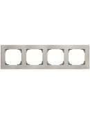 Четырехместная рамка ABB Sky 2CLA857400A1401 8574 AI (сталь)