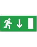 Информационная наклейка на светильник Delux (90012010) «Exit Down» (REL801 802) 233х150мм