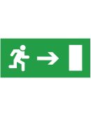 Информационная наклейка на светильник Delux (90012015) «Exit Right» (REL803) 119х323мм