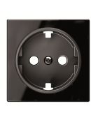 Центральная плата розетки ABB Sky 2CLA858800A2501 8588 CN с заземлением (черное стекло)