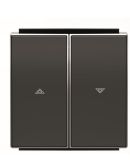 Подвійна клавіша жалюзі ABB Sky 2CLA854400A1501 8544 NS (чорний оксамит)