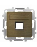 Одинарна центральна плата комунікаційної розетки ABB Sky 2CLA851810A1201 8518.1 OE (золото)
