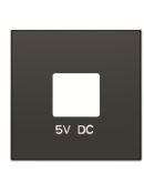 Центральная плата USBx2 розетки ABB Sky 2CLA858500A1501 8585 NS (черный бархат)