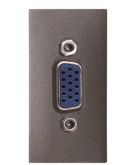 VGA розетка ABB Zenit 2CLA215550N1801 N2155.5 AN 1М (антрацит)