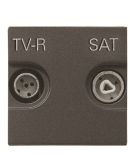 TV-R SAT розетка ABB Zenit 2CLA225130N1801 N2251.3 AN (антрацит)