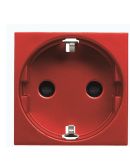 Розетка ABB Zenit 2CLA228800N7001 N2288 RJ с заземлением (красная)