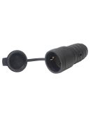 Герметичное штепсельное гнездо KANLUX GRIP GP/S (04862) с крышкой черное