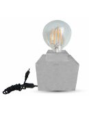 Декоративный настольный светильник из бетона V-TAC SKU-3851 Е27 230В (серый) 3800157619004