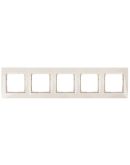 П'ятимісна рамка Kontakt Simon Simon 54 Premium DR5/41 (кремовий)
