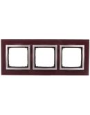 Тройная стеклянная рамка Kontakt Simon Simon 54 Nature DRN3/89 (соблазнительная слива)