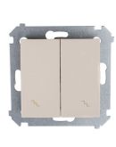 Двокнопковий прохідний вимикач Kontakt Simon Simon 54 Premium DW6/2.01/41 (кремовий)