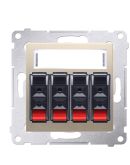 Аудио розетка Kontakt Simon Simon 54 Premium DGL34.01/44 на 4 динамика (золото)
