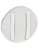 Двойная клавиша выключателя Legrand Celiane (065002) Slim (белый)