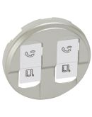 Двойная накладка RJ-45 розетки Legrand Celiane (068552) FTP cat6 (титан)