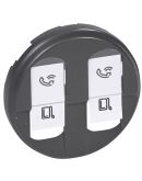 Накладка 2хRJ45 розетки Legrand Celiane (067952) (графит)