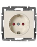 Розетка Lezard Rain (703-0388-124B) с защитными шторками детей с з/к ПБТ (кремовая)