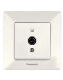 Концевая TV розетка Panasonic Arkedia Slim (кремовая)