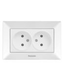 Подвійна розетка Panasonic Arkedia Slim (біла)