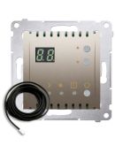 Терморегулятор для теплої підлоги Kontakt Simon Simon 54 Premium DTRNSZ.01/44 з дисплеєм та зовнішнім датчиком в комплекті (золото)