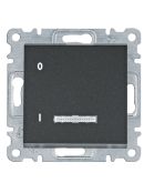 Выключатель Hager WL0613 Lumina 16А/230В с подсветкой (черный)
